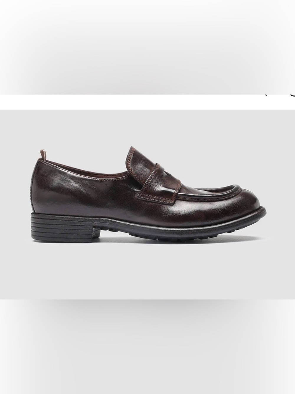 Officine Creative Calixte Women's Dark Brown Leather Penny Loafers EU 39